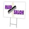 Signmission Hair Salon Yard Sign & Stake outdoor plastic coroplast window, C-1216 Hair Salon C-1216 Hair Salon - alternate 1